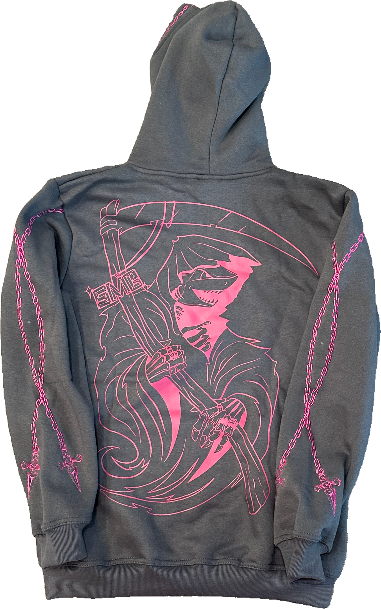 3Grey and Pink Stack Hoodie